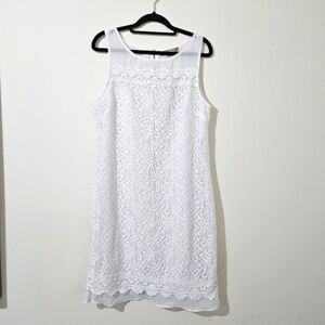 Ellen Tracy Eyelet Lace Dress